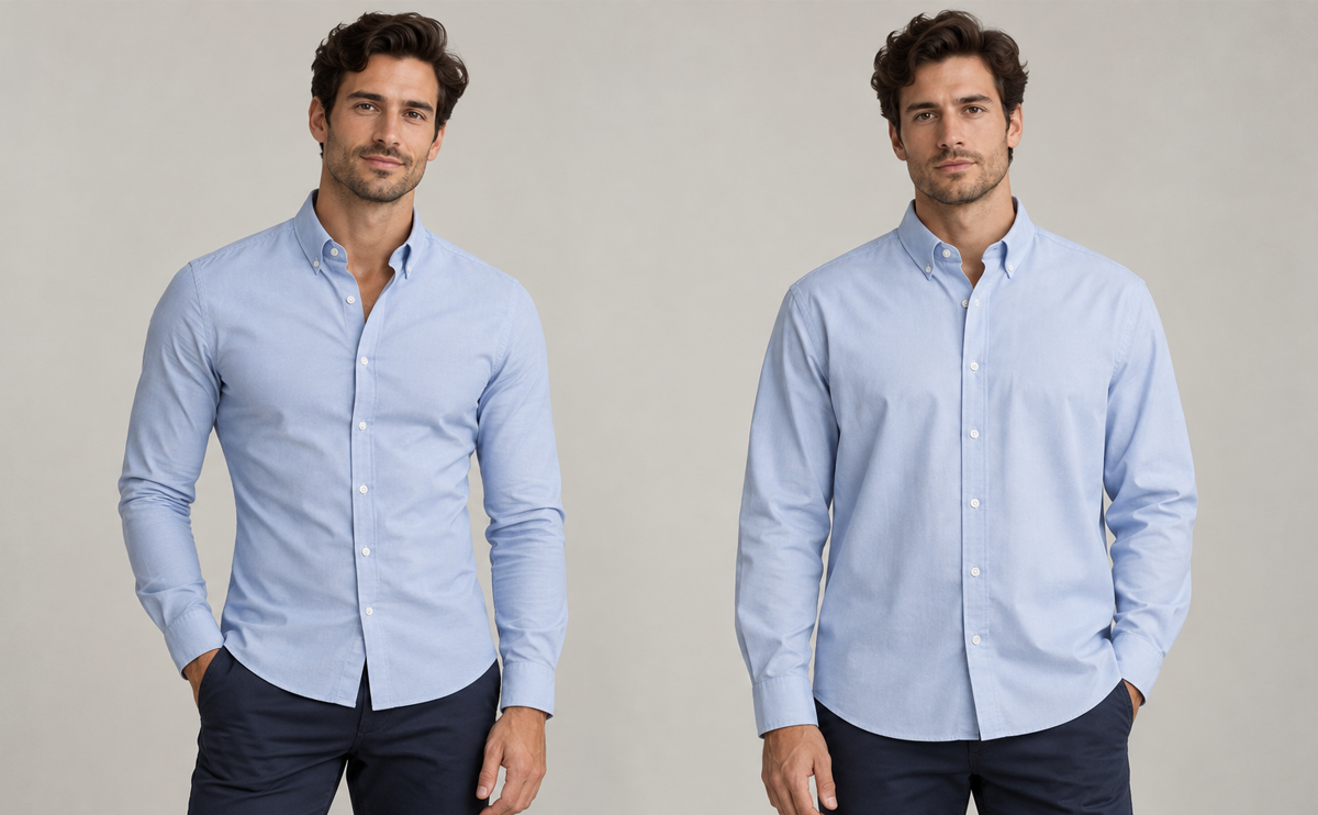 slim fit vs regular fit shirt